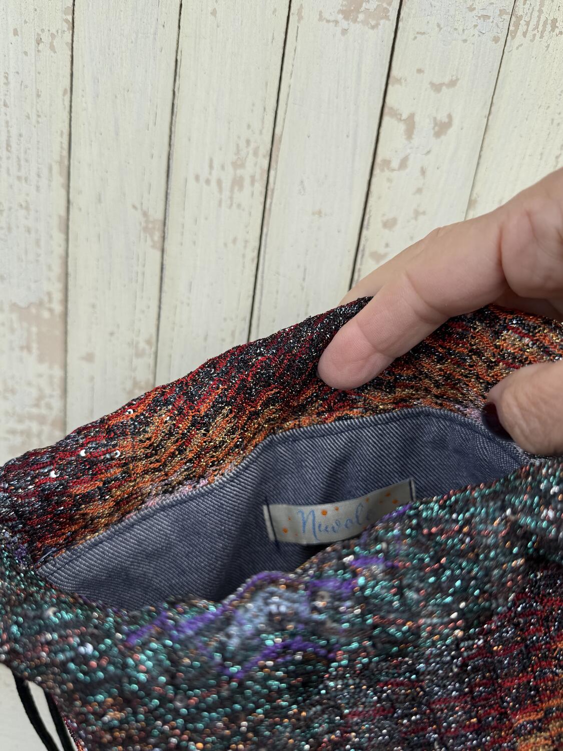 Secchiello  multicolore con lurex