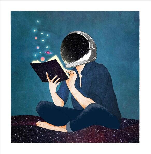 GIULIA ROSA - STAMPA ARTISTICA  30x30 cm: The importance of reading a book