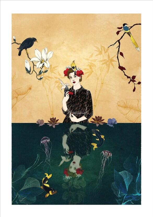 GIULIA ROSA - STAMPA ARTISTICA  30x40 cm: Ophelia