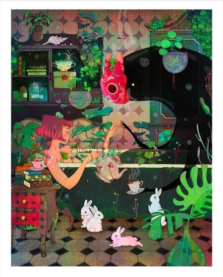 GIULIA ROSA - STAMPA ARTISTICA  30x40 cm: My beloved monster