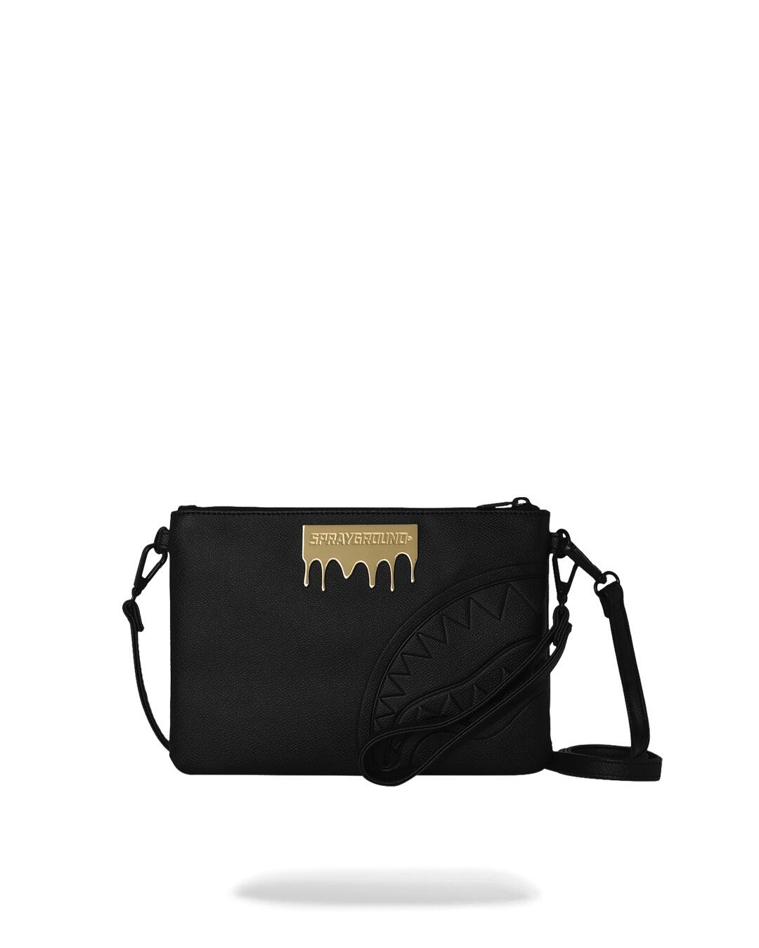 Sprayground Gold Brick Luxe Crossover Clutch