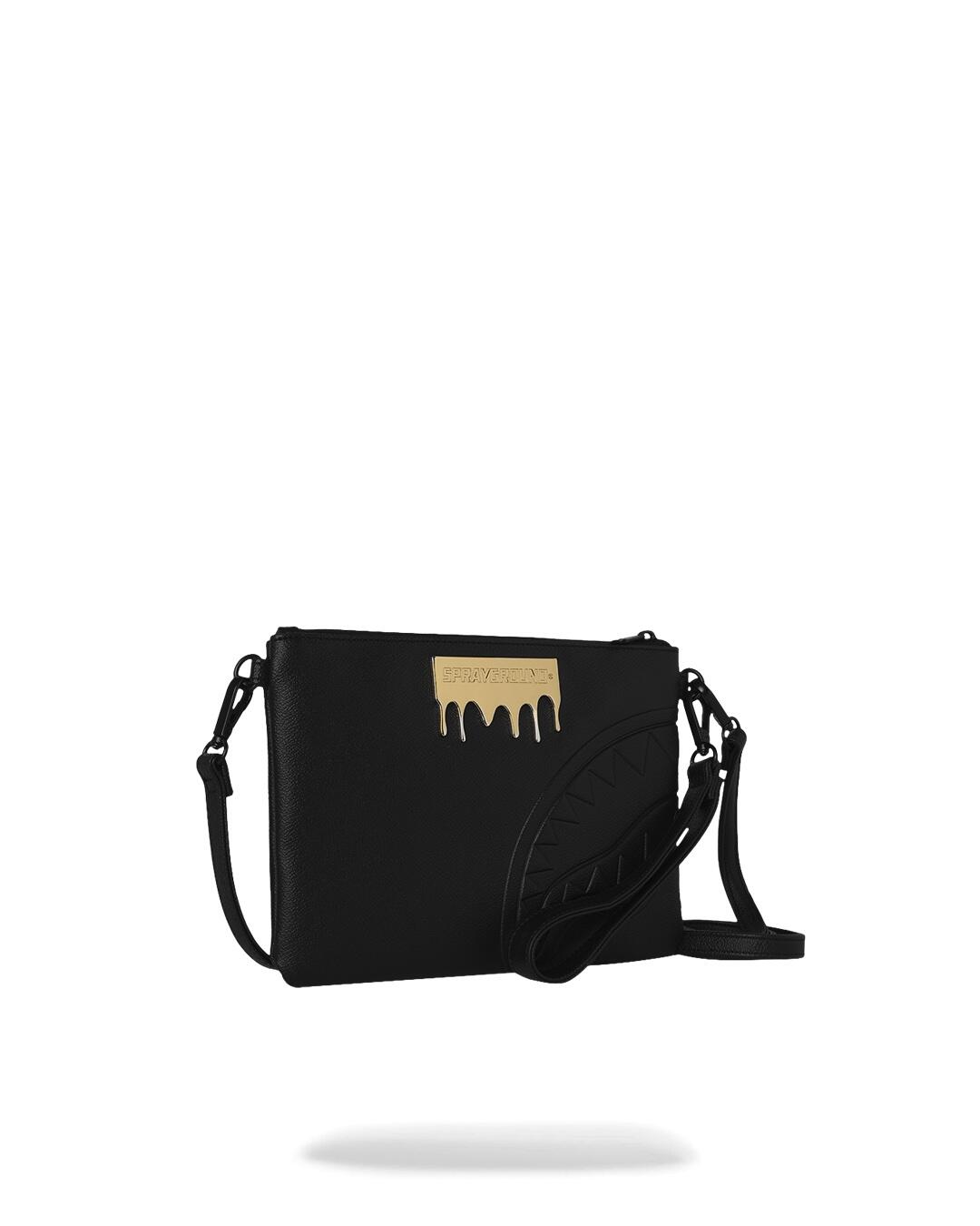 Sprayground Gold Brick Luxe Crossover Clutch
