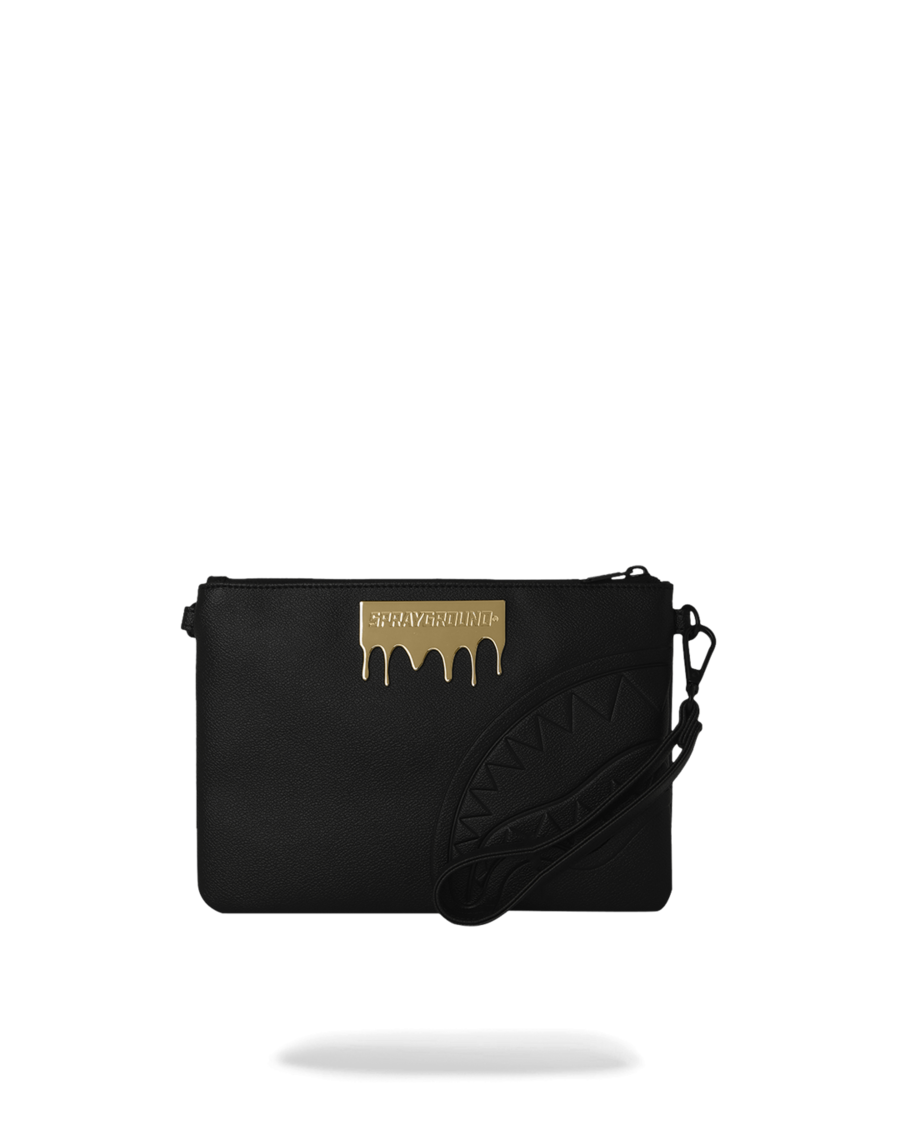 Sprayground Gold Brick Luxe Crossover Clutch