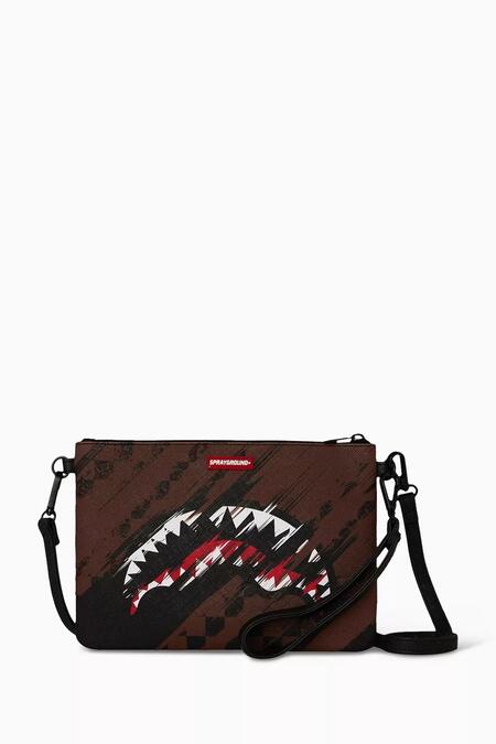 Sprayground Smeared Grunge Crossover Clutch
