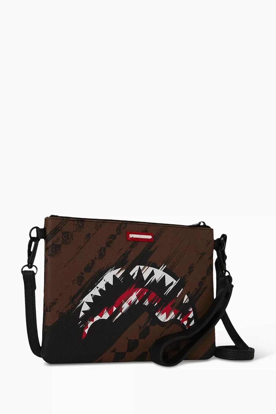 Sprayground Smeared Grunge Crossover Clutch