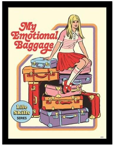 Steven Rhodes - Stampa da collezione 30 x 40 cm con cornice: MY EMOTIONAL BAGGAGE