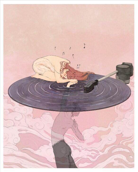 GIULIA ROSA - STAMPA ARTISTICA  30x40 cm: I find you in every song I listen to