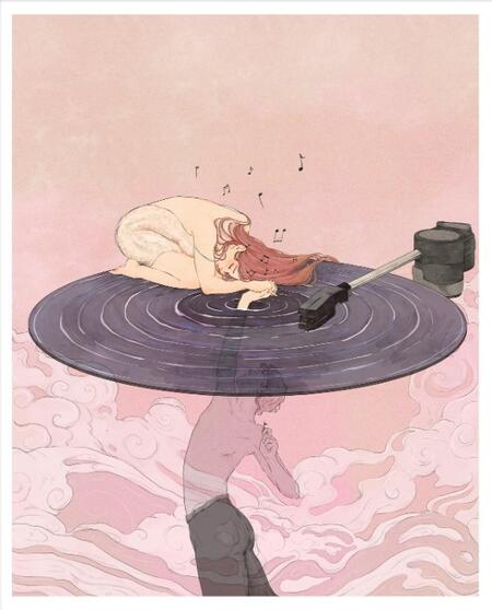 GIULIA ROSA - STAMPA ARTISTICA  30x40 cm: I find you in every song I listen to