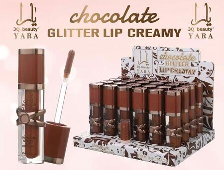 3Q BEAUTY LIP CREAMY GLITTER CHOCOLATE (profumazione araba)
 [Conf.da 24 pezzi]