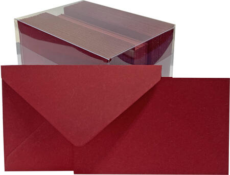 BIGLIETTI CARTA RICICLATA BORDEAUX CC/BB F.TO 7X11 CF 50/50