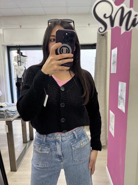 NOVITÀ Cardigan crop in misto cotone