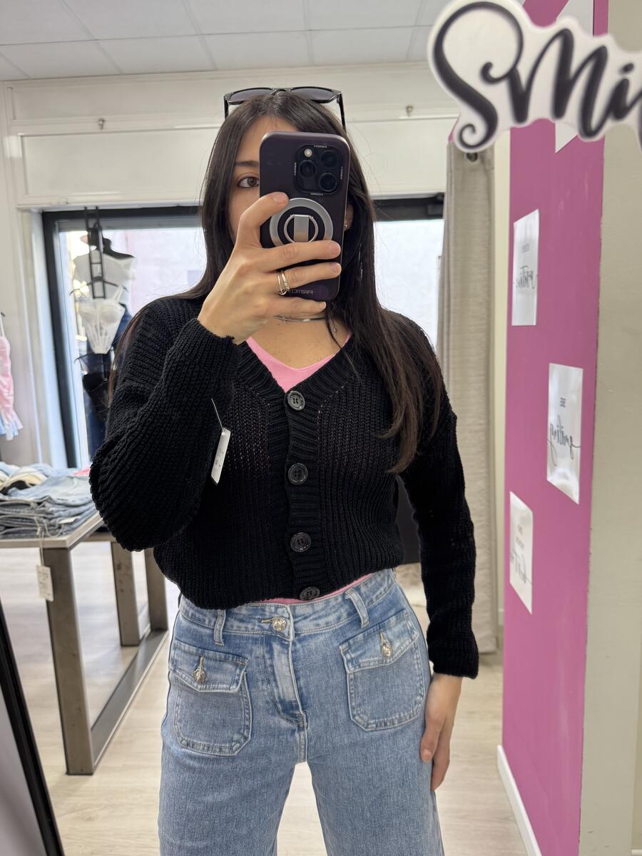 NOVITÀ Cardigan crop in misto cotone