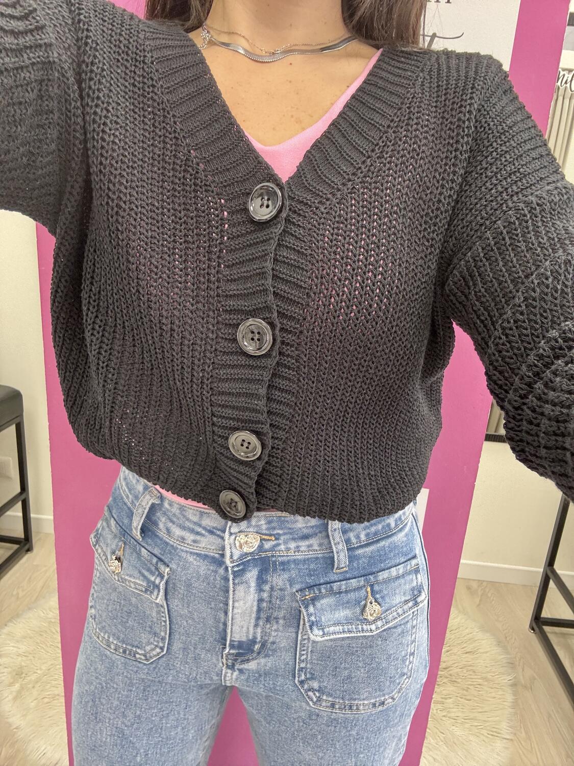 NOVITÀ Cardigan crop in misto cotone