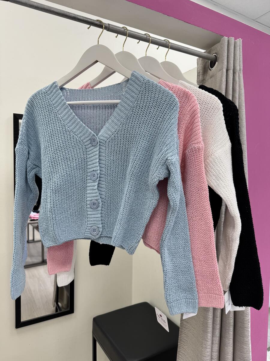 NOVITÀ Cardigan crop in misto cotone