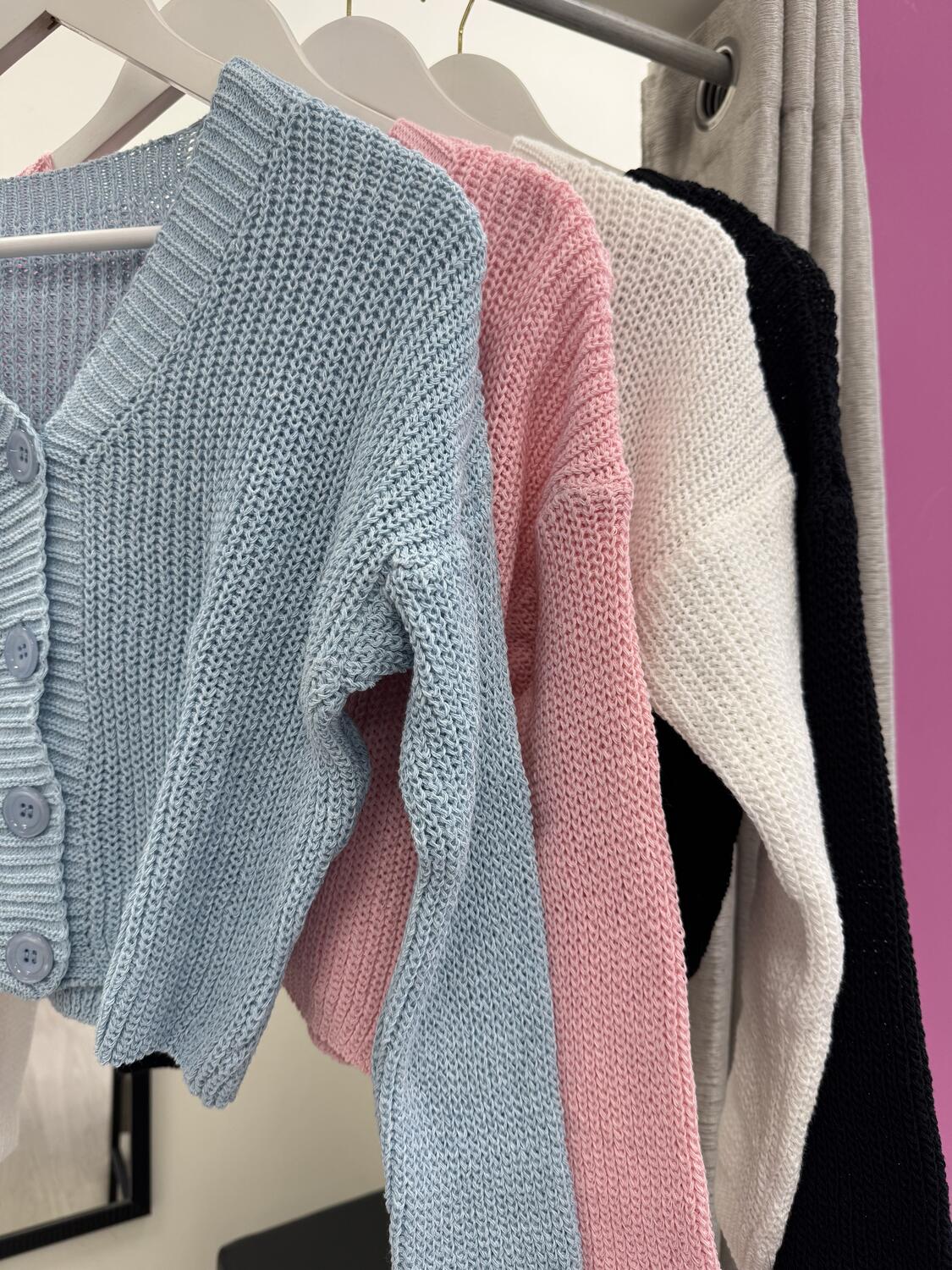 NOVITÀ Cardigan crop in misto cotone