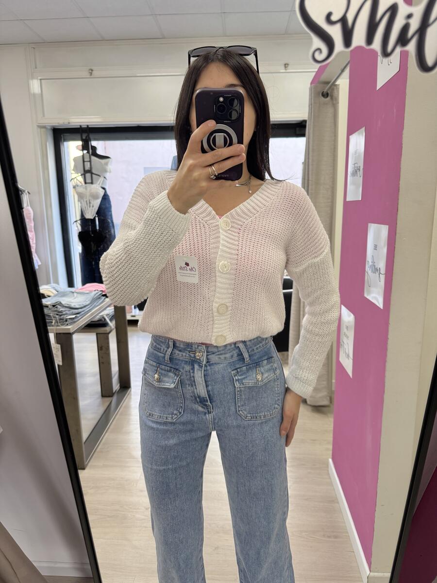 NOVITÀ Cardigan crop in misto cotone