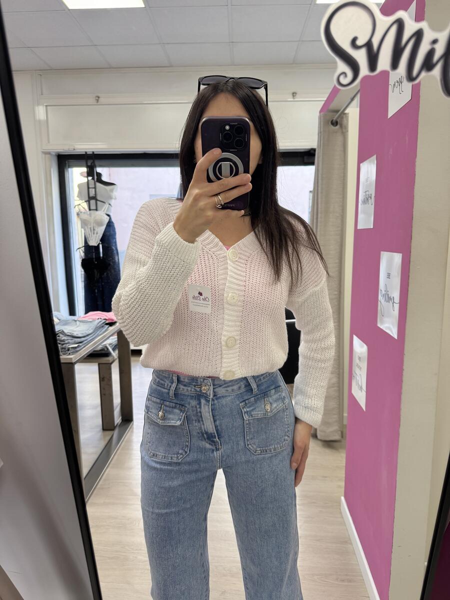 NOVITÀ Cardigan crop in misto cotone