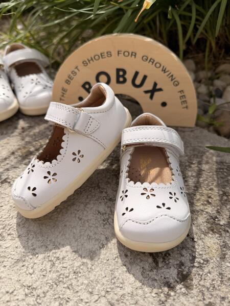 Bobux Step-Up Ballerina – Heather White