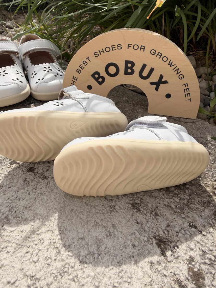 Bobux Step-Up Ballerina – Heather White