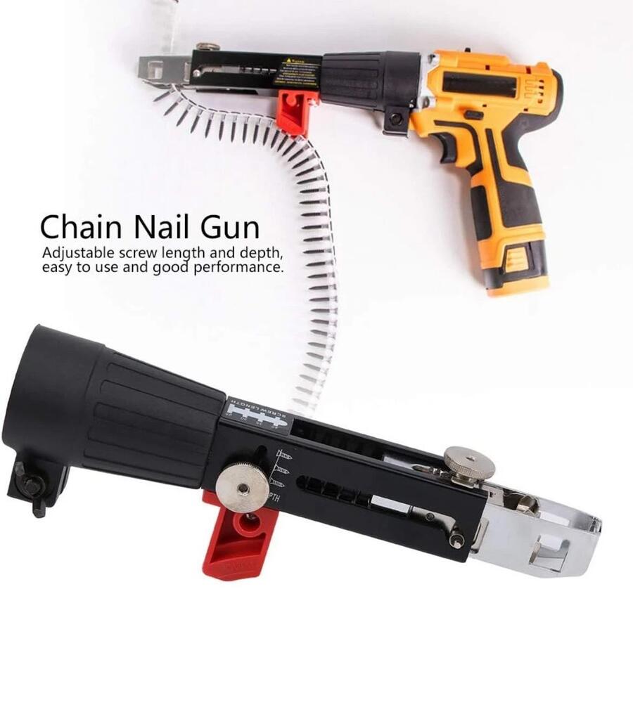 Adattatore Conversione Trapano a Catena Automatica a Cacciavite Sparachiodi