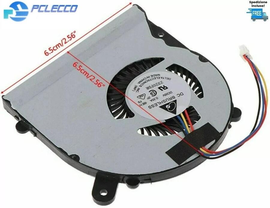 VENTOLA ASUS F502 F502C F502CA F402C S300 S400 S400C S300C S500 COOLER FAN 4 PIN