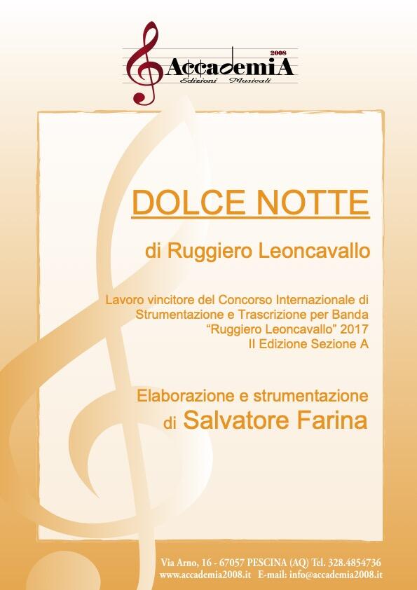 DOLCE NOTTE "Romanza" (Per Banda) - Salvatore Farina / Ruggiero Leoncavallo