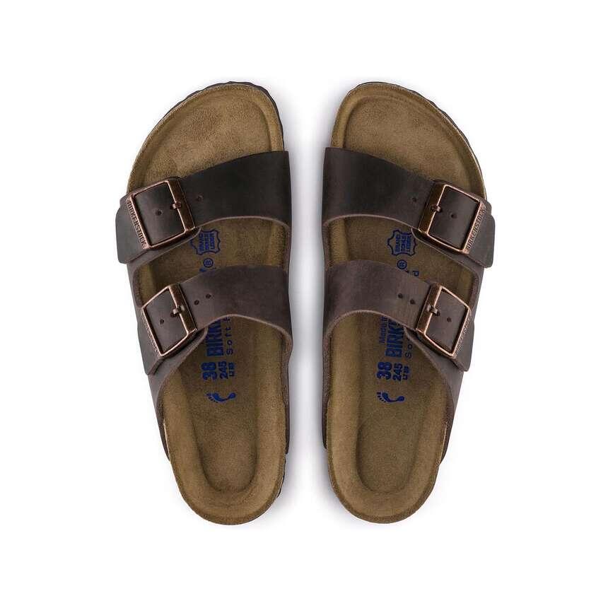 Birkenstock Arizona SFB Habana, Oiled Leather Plantare Morbido 452763
