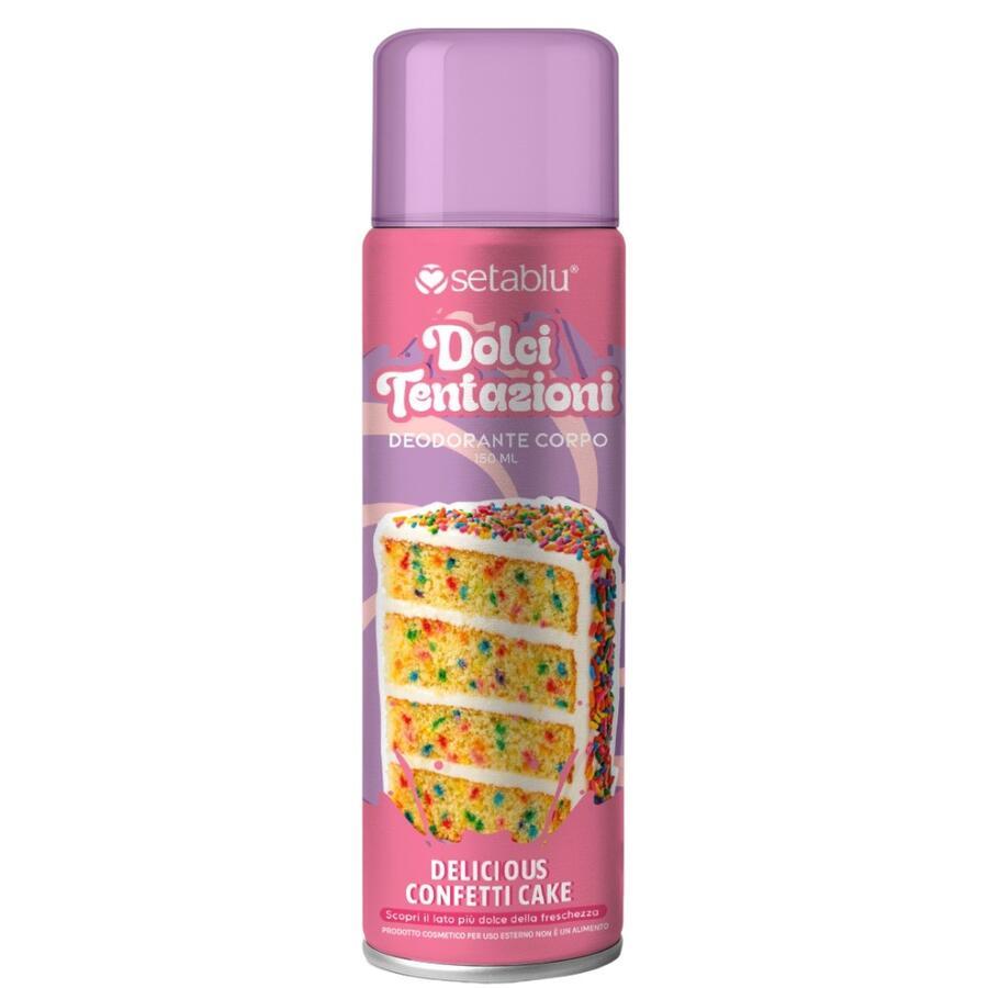 SETABLU DEODORANTE CORPO DELICIOUS CONFETTI CAKE 150 ML (Confezione da 12 pezzi) 