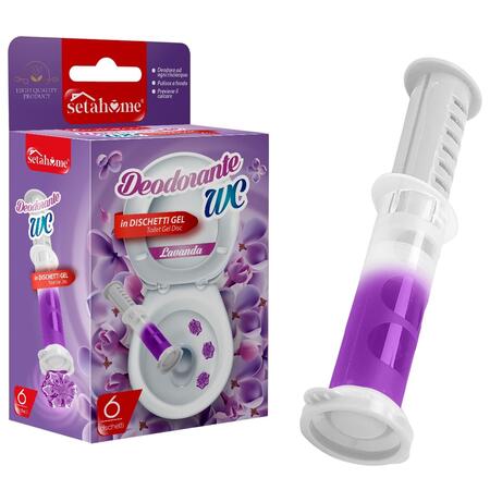 SETABLU DEODORANTE WC IN DISCHETTI GEL 6 PEZZI LAVANDA (Confezione da 36 pezzi) 