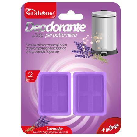 SETABLU DEODORANTE PER PATTUMIERA 2 PEZZI LAVANDA (Confezione da 24 pezzi)