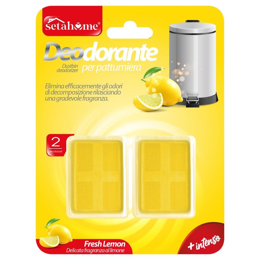 SETABLU DEODORANTE PER PATTUMIERA 2 PEZZI LIMONE (Confezione da 24 pezzi)