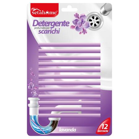 SETABLU DETERGENTE PROFUMATO PER SCARICHI 12 PEZZI LAVANDA (Confezione da 12 pezzi) 