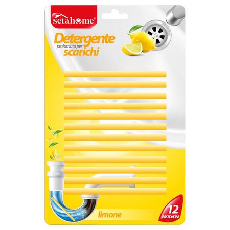 SETABLU DETERGENTE PROFUMATO PER SCARICHI 12 PEZZI LIMONE (Confezione da 12 pezzi) 