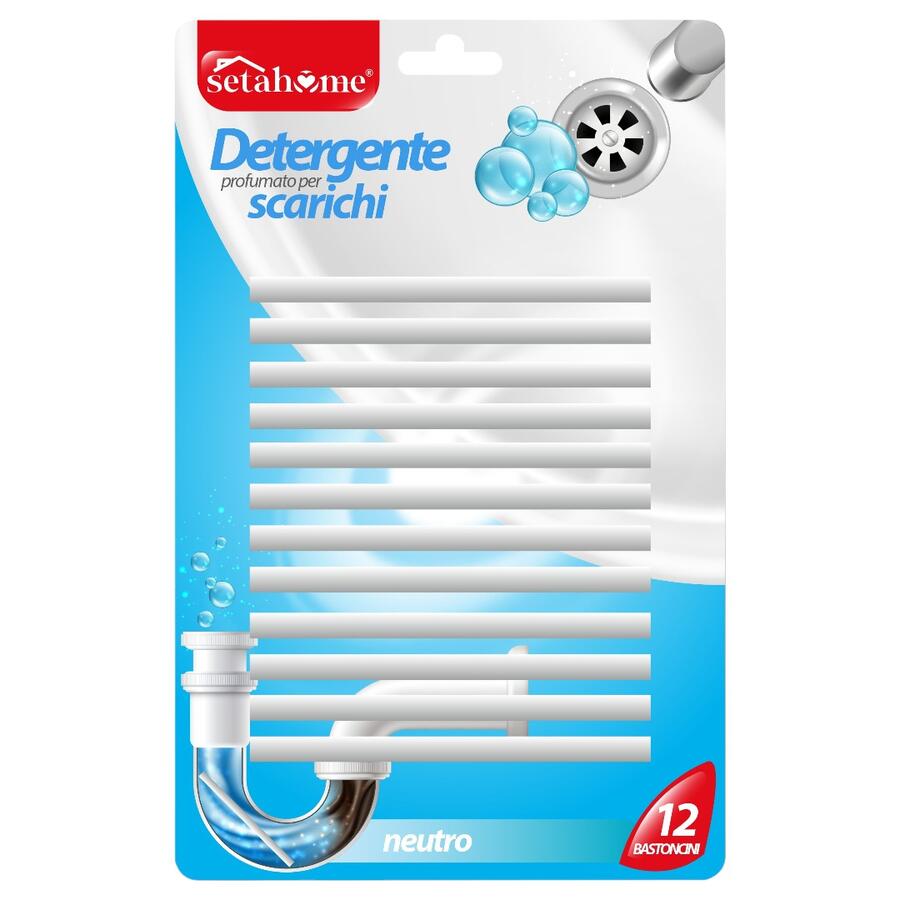 SETABLU DETERGENTE PROFUMATO PER SCARICHI 12 PEZZI NEUTRO (Confezione da 12 pezzi) 