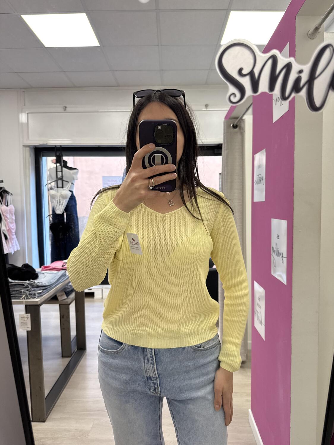 NOVITÀ Pull scollo a V in viscosa