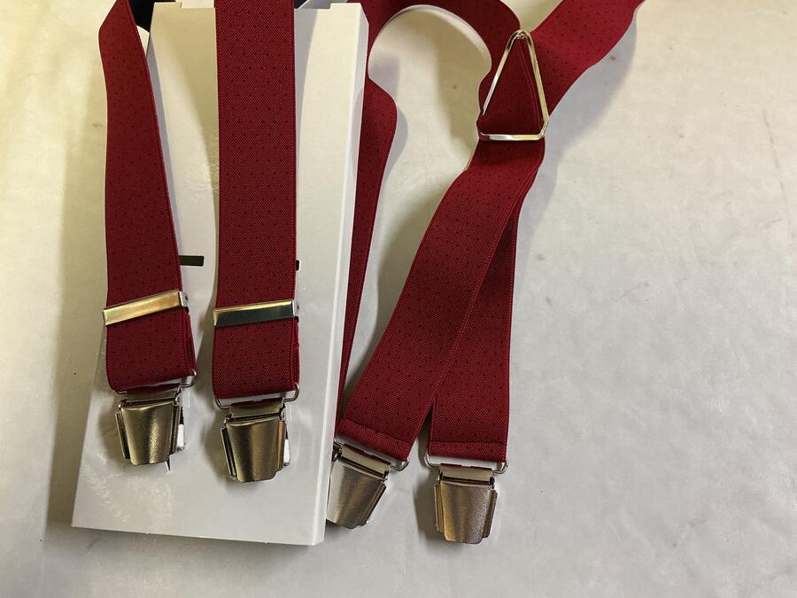 Bretelle Rosso Vivo Puntinata