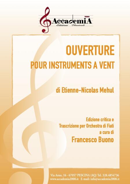 OUVERTURE POUR INSTRUMENTS A VENT (Per Banda) - Francesco Buono / Étienne Nicolas Méhul