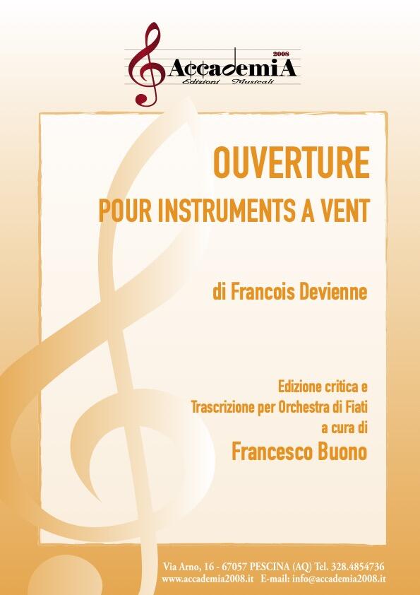 OUVERTURE POUR INSTRUMENTS A VENT (Per Banda) - Francesco Buono / François Devienne