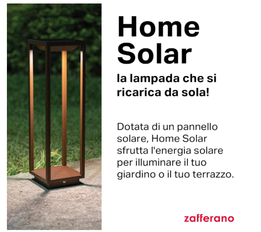 Lampada da terra Ricaricabile Home Solar di Zafferano Colore Grigio