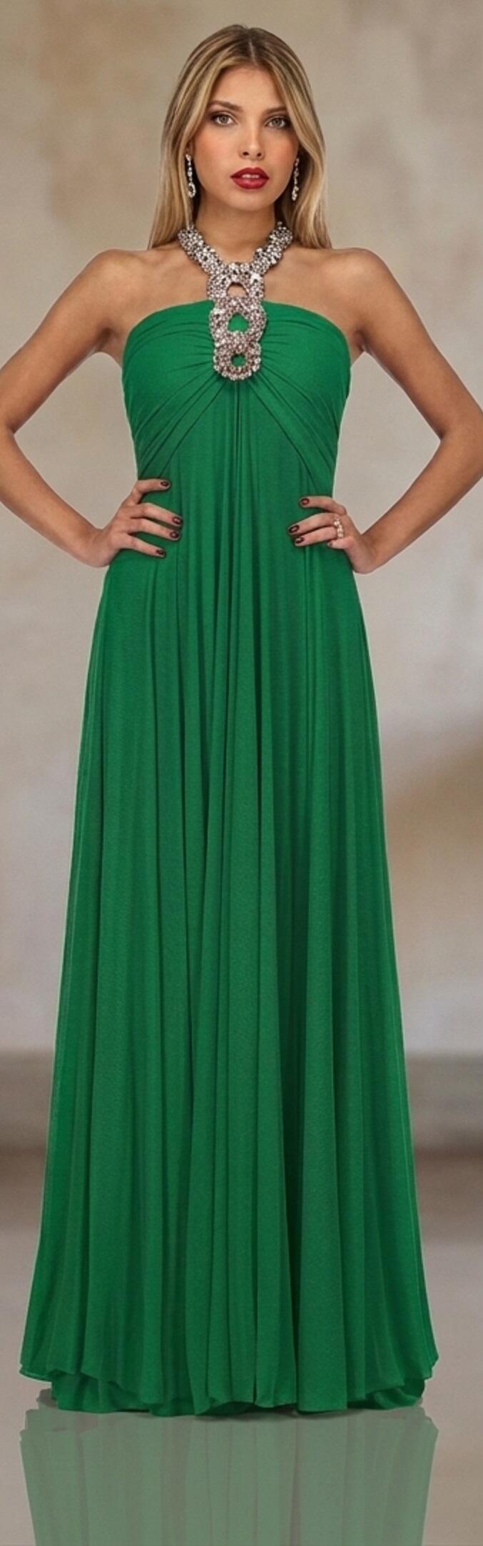 0100 Abito a impero in morbido tulle elastico foderato