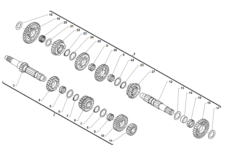INGRANAGGIO ALBERO PRIMARIO 5A Z29 TM KZ-R3