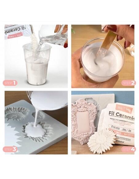 FIL CERAMIC - Polvere di gesso ceramico atossica bianca kg 1