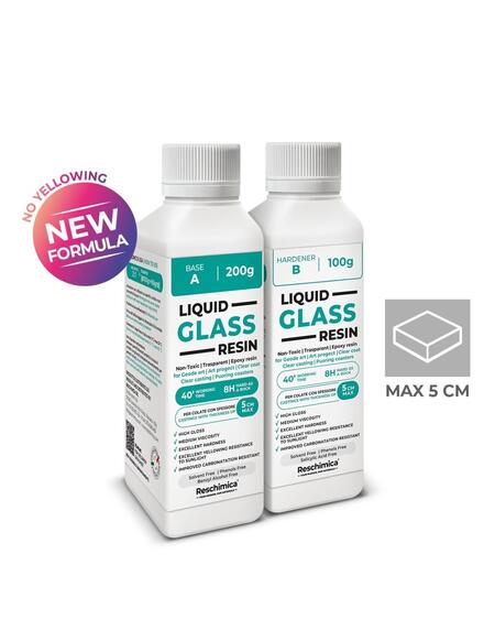 LIQUID GLASS RESIN - Resina epossidica trasparente ad effetto vetro (2:1) 300 gr