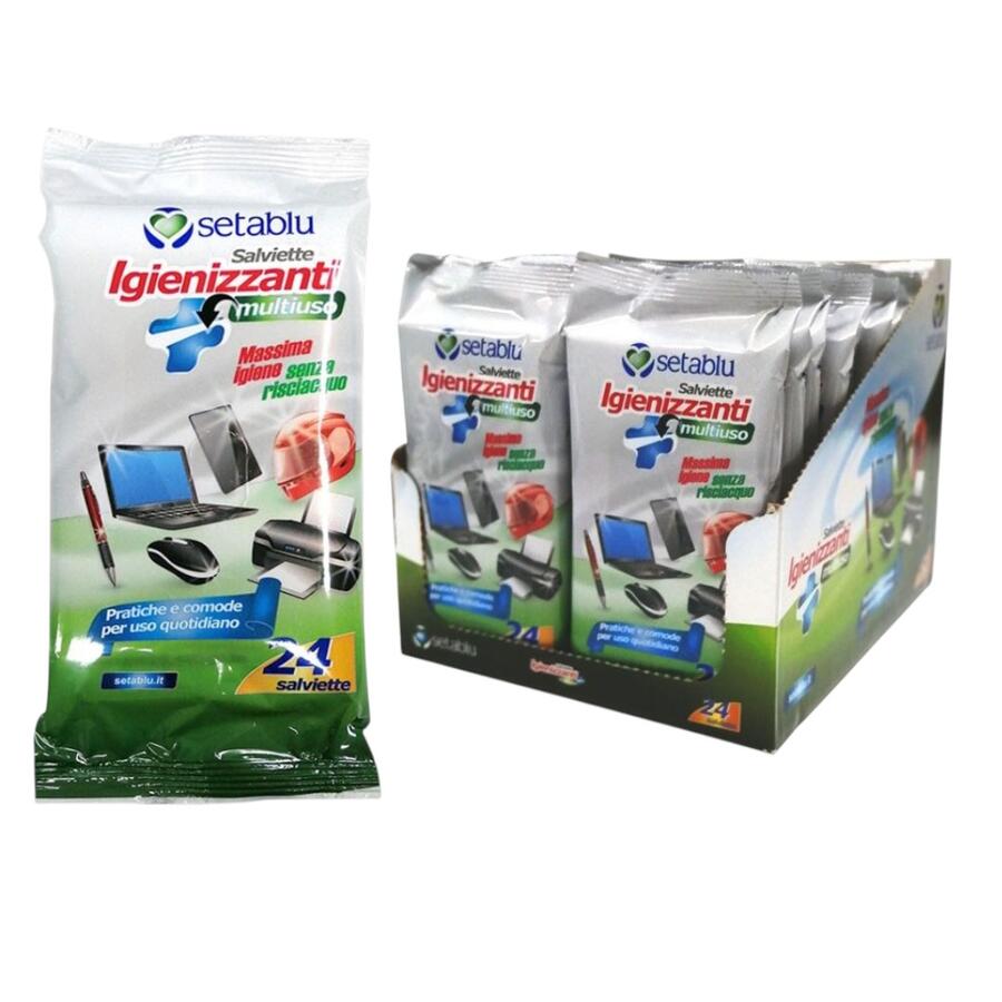 SETABLU SALVIETTE IGIENIZZANTI SUPERFICE 24 PEZZI (Confezione da 24 pezzi) 