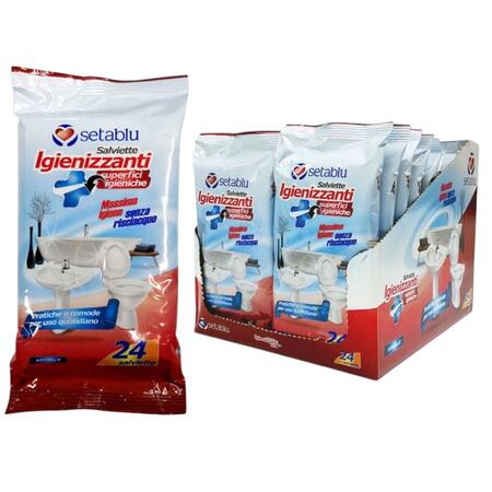 SETABLU SALVIETTE IGIENIZZANTI BAGNO 24 PEZZI (Confezione da 24 pezzi) 