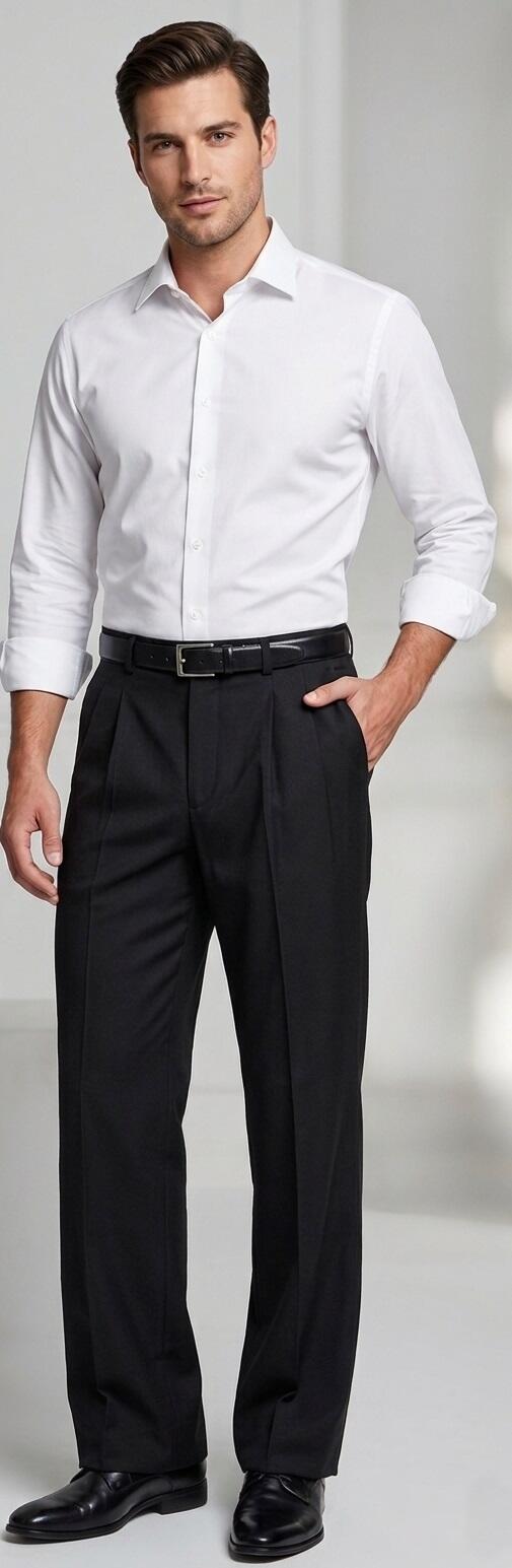 Pantaloni da ballo larghezza media con 2 tasche laterali e 2 pences davanti 7-0012U