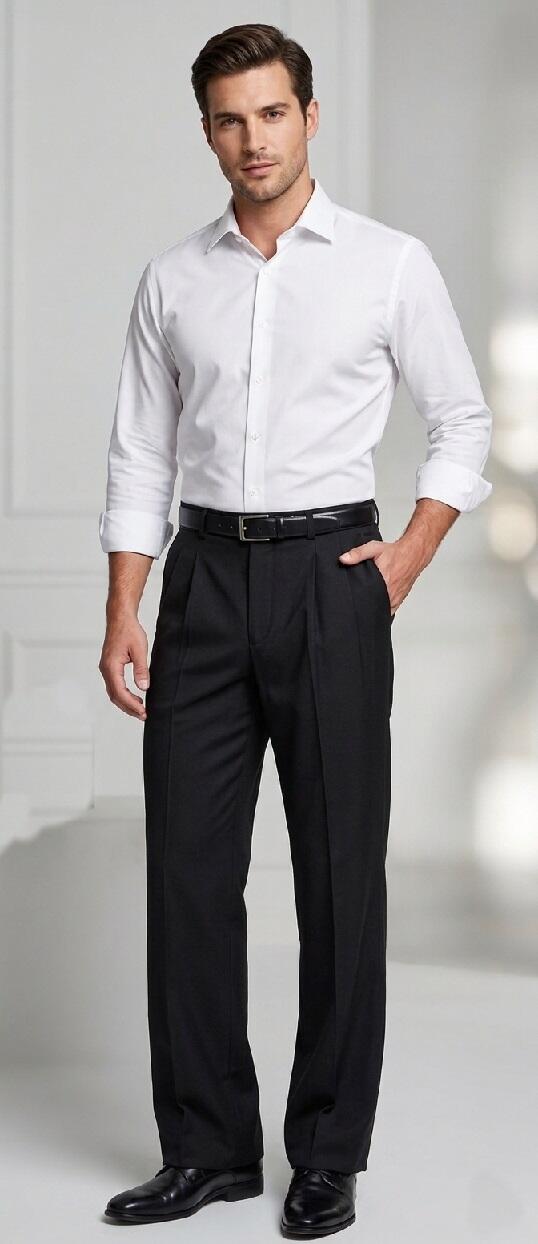 Pantaloni da ballo larghezza media con 2 tasche laterali e 2 pences davanti 7-0012U