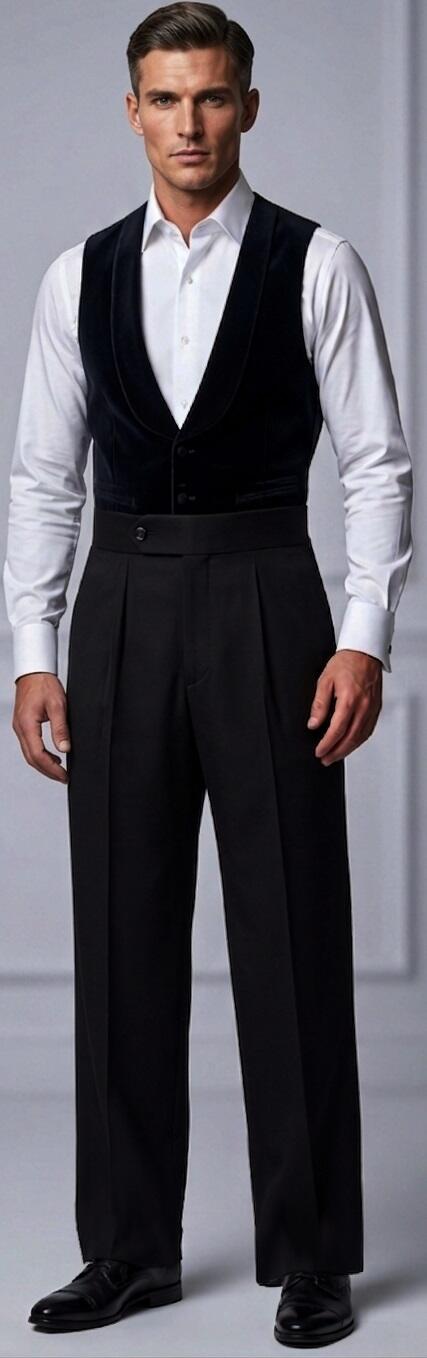 DANCE AND TANGO PANTS MEDIUM WIDTH WITH SEWED CENTRAL PENCE 7-0011