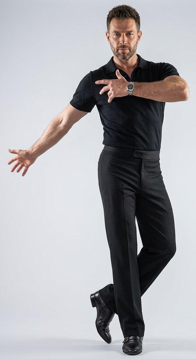 Pantaloni basic LARGHEZZA MEDIA da standard ballo liscio e social dance 7-0005