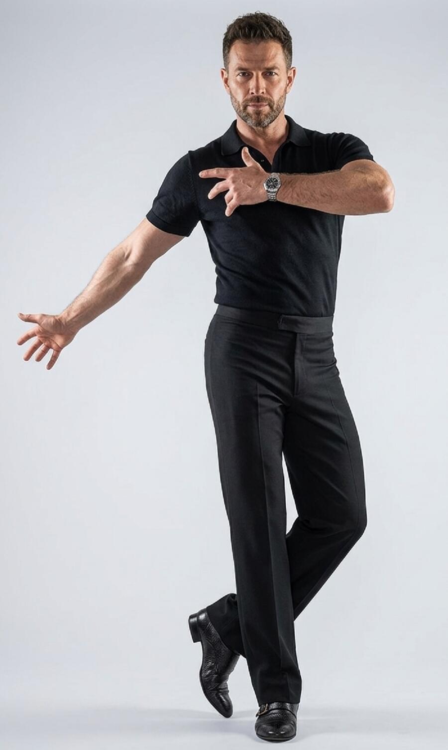 Pantaloni basic LARGHEZZA MEDIA da standard ballo liscio e social dance 7-0005